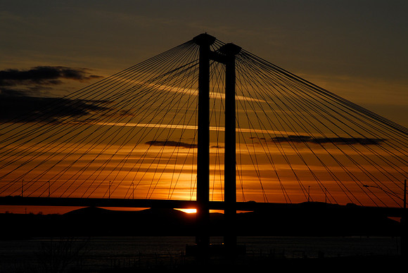 Cable Bridge Sunset II