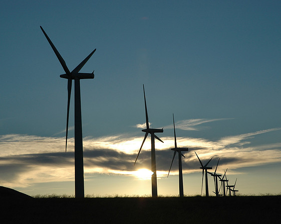 Wind Farm Silhouettes