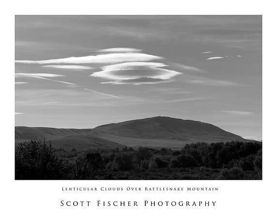 Lenticular Clouds Over Rattlesnake Mountain