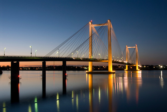 Cable Bridge at Dusk